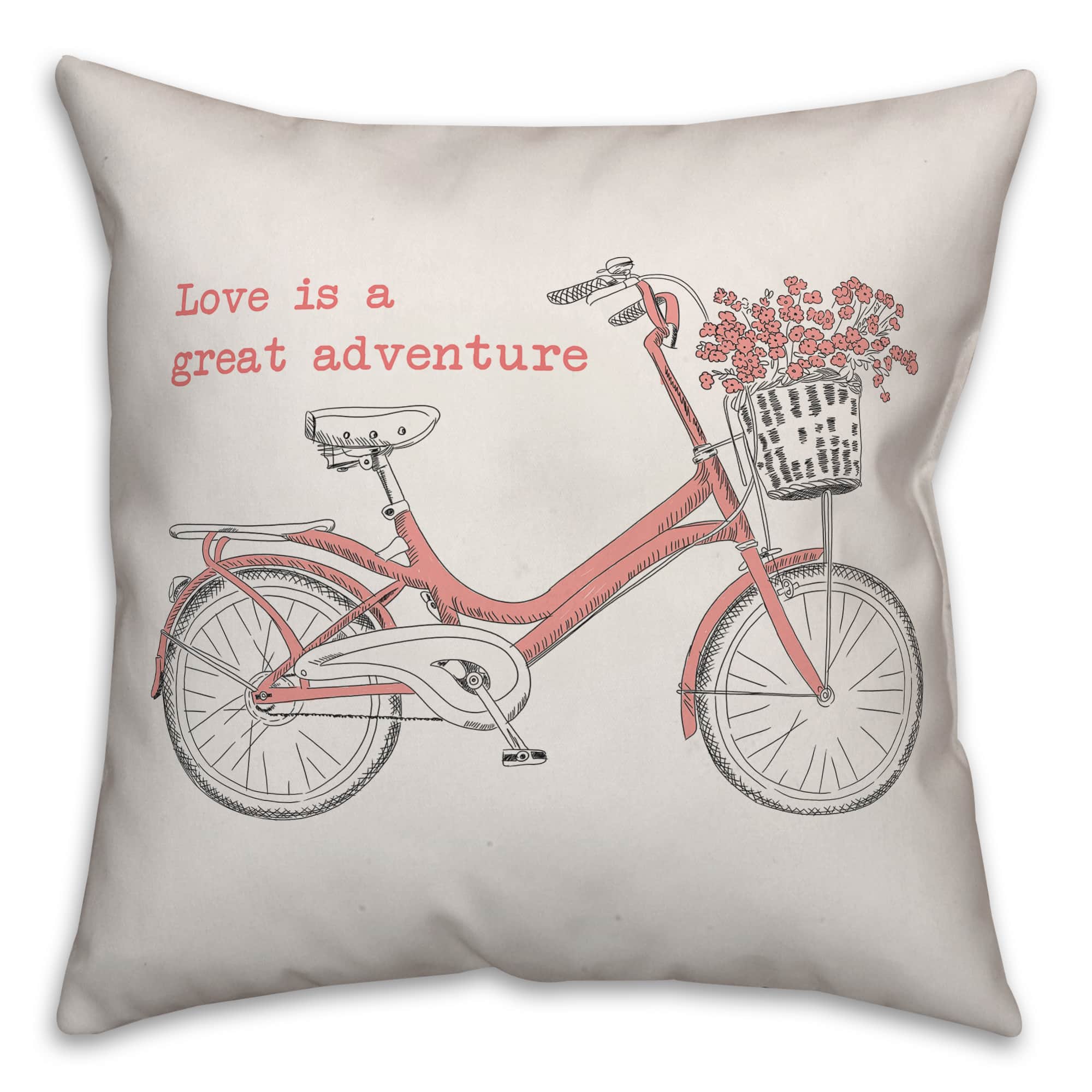 Love Is A Great Adventure Throw Pillow
